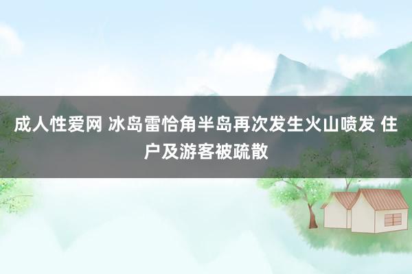 成人性爱网 冰岛雷恰角半岛再次发生火山喷发 住户及游客被疏散