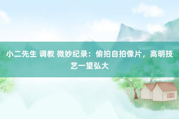 小二先生 调教 微妙纪录：偷拍自拍像片，高明技艺一望弘大